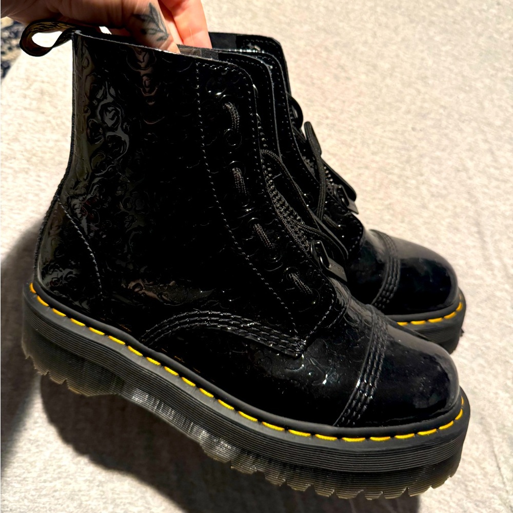 Dr. Martens patten leather platform boots